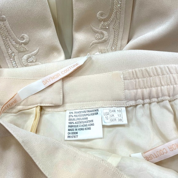 VTG 80s Couture - Daymor Couture - Powersuit - Beaded/Embroidered/Tailored - 10 - Picture 8 of 16